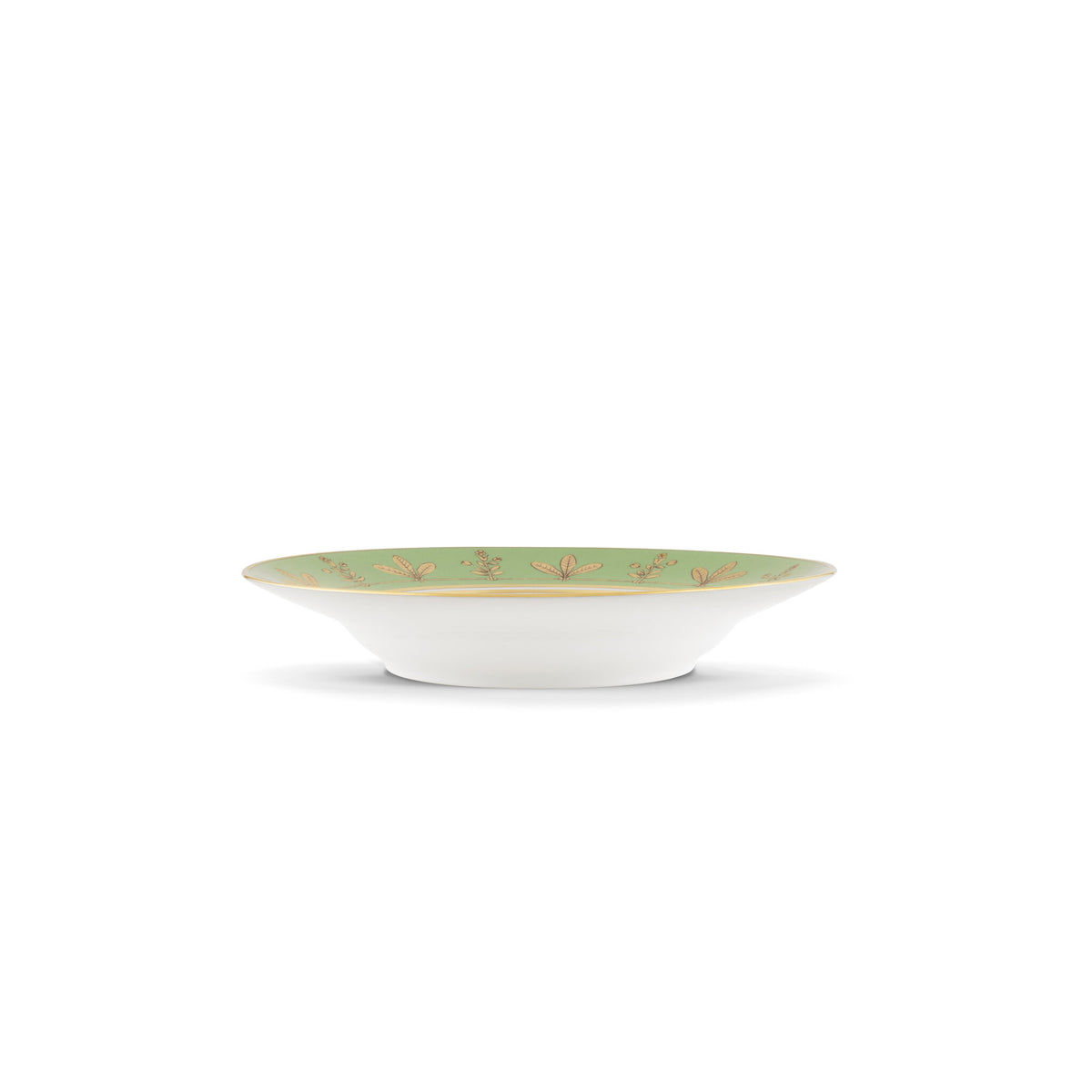 Ginori 1735 Voliere Soup Plate, Moss Green, view 4