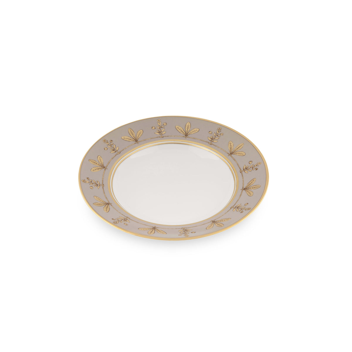 Ginori 1735 Voliere Soup Plate, Taupe, view 2