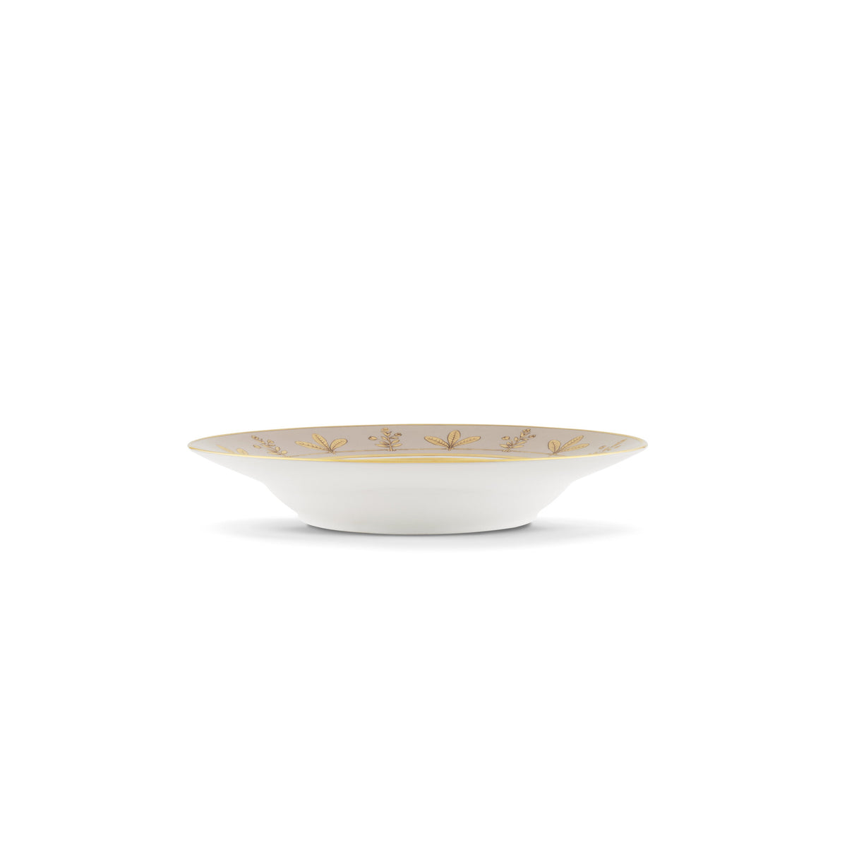Ginori 1735 Voliere Soup Plate, Taupe, view 4