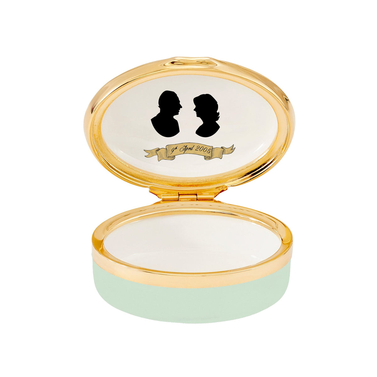 Halcyon Days 20th Wedding Anniversary of Their Majesties King Charles III & Queen Camilla Enamel Box