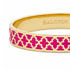 Halcyon Days Agama Hinged Bangle in Pink Tourmaline & Gold, alternate view