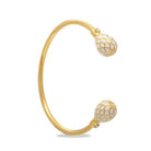 Halcyon Days Agama Torque Bangle in Cream & Gold Women's Fine Bangle Bracelet, alternate view