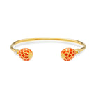 Halcyon Days Agama Torque Bangle in Orange & Gold Women's Fine Bangle Bracelet