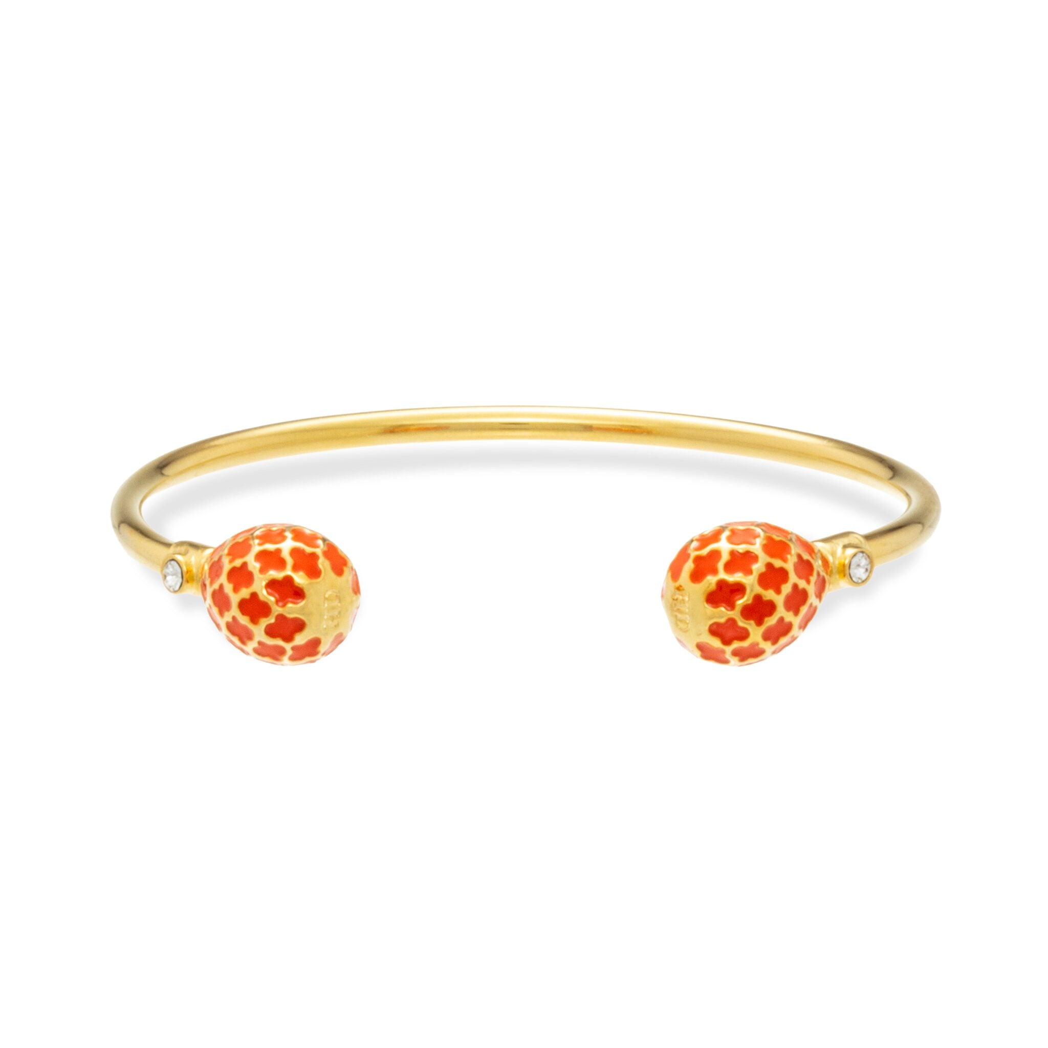 Halcyon Days Agama Torque Bangle in Orange & Gold Women's Fine Bangle Bracelet