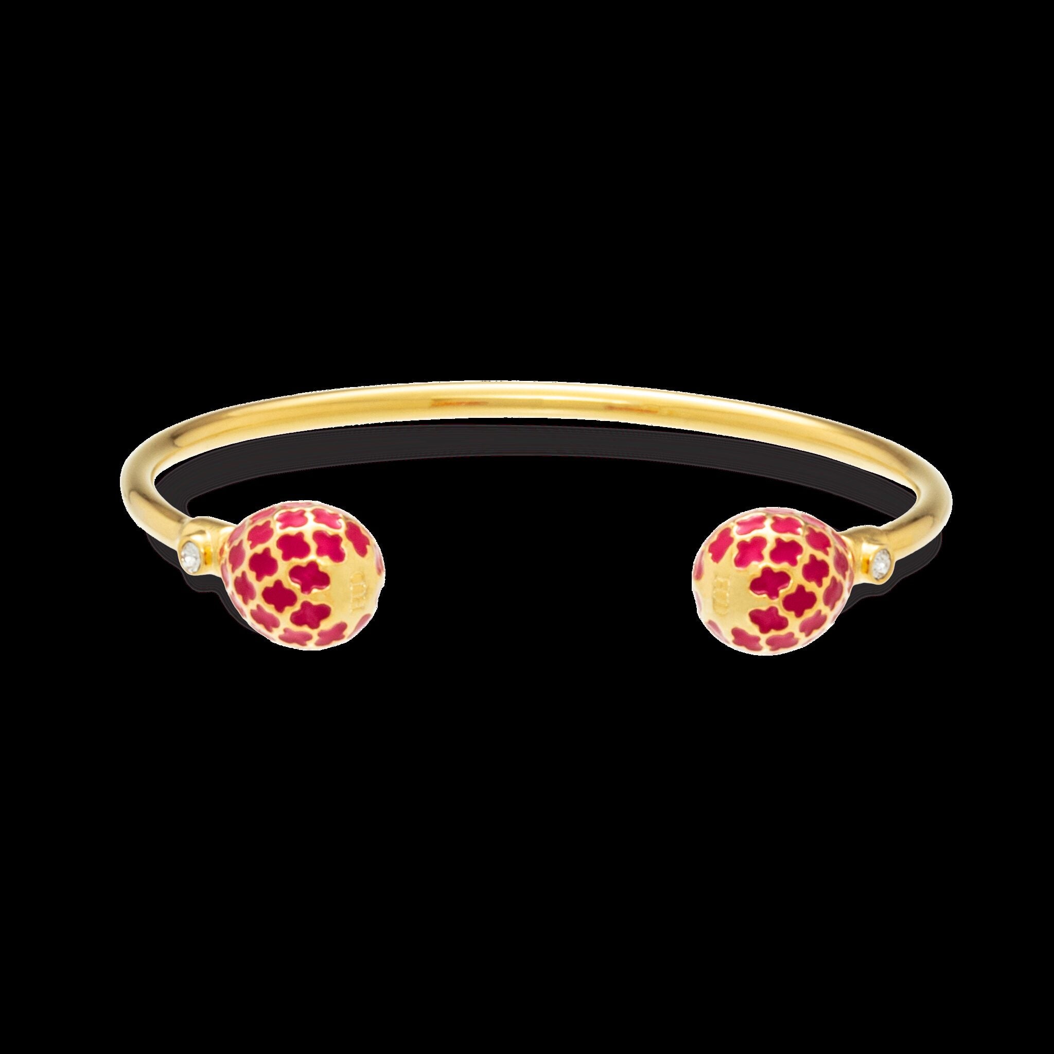 Halcyon Days Agama Torque Bangle in Pink Tourmaline & Gold Women's Fine Bangle Bracelet