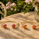 Halcyon Days Agama Torque Bangle in Pink Tourmaline & Gold, alternate view