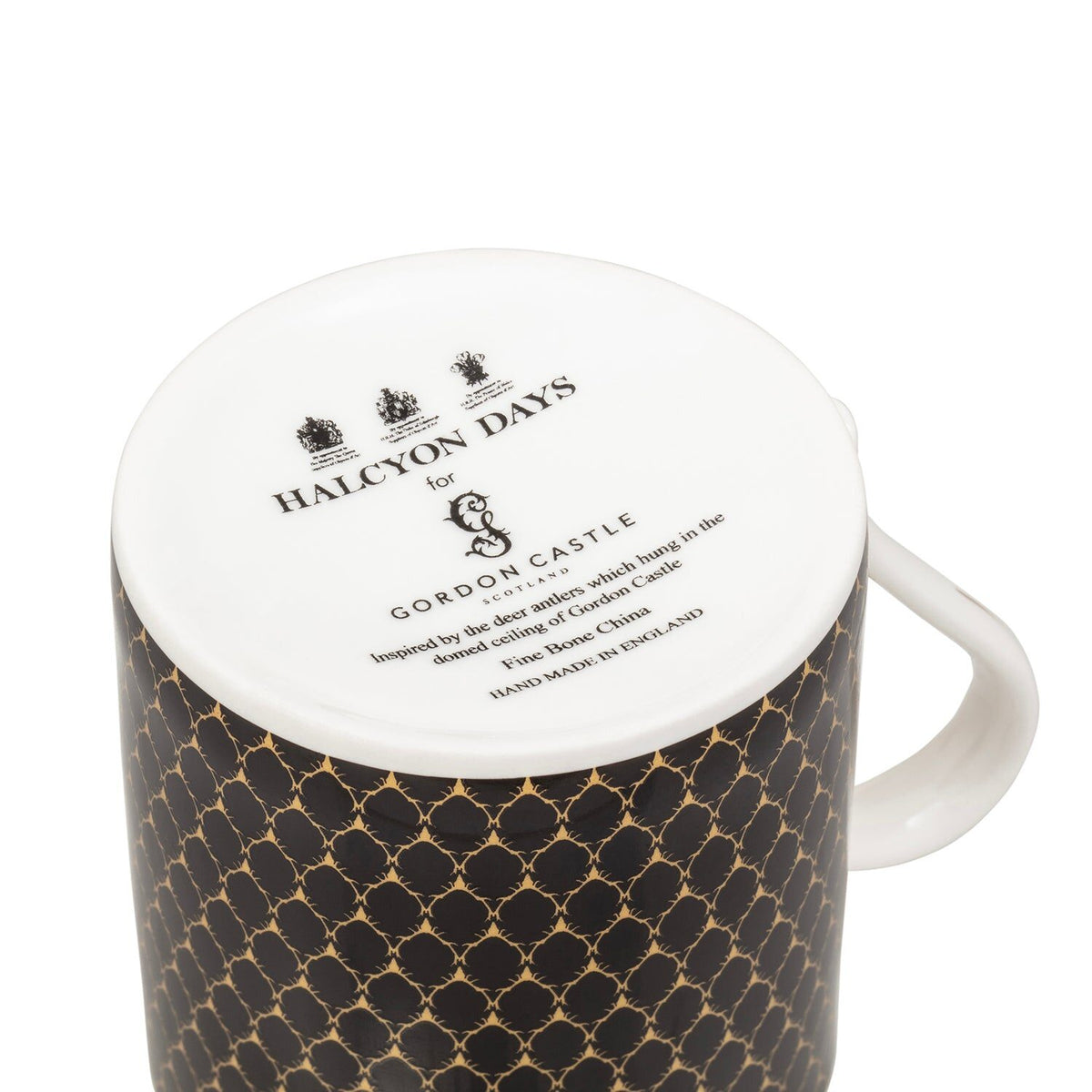 Halcyon Days Antler Trellis Black - Fine Bone China Mug, alternate view