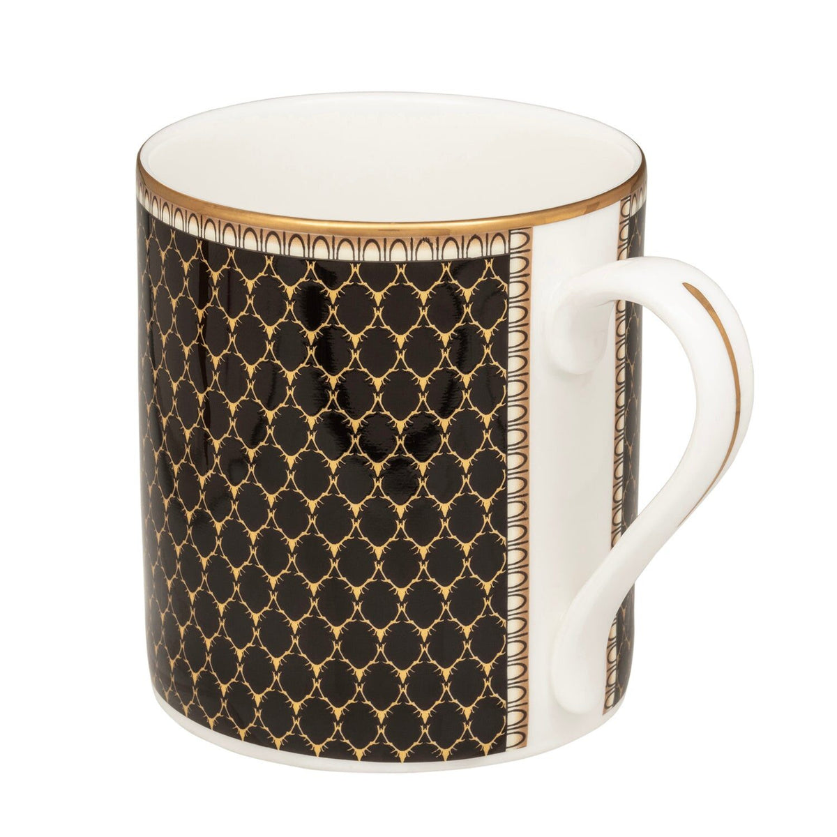 Halcyon Days Antler Trellis Black - Fine Bone China Mug, alternate view