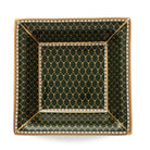 Halcyon Days Antler Trellis Green - Fine Bone China Square Trinket Tray
