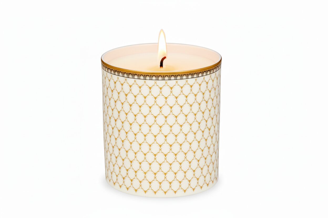 Halcyon Days Antler Trellis Ivory - Fine Bone China Candle – Hyacinth