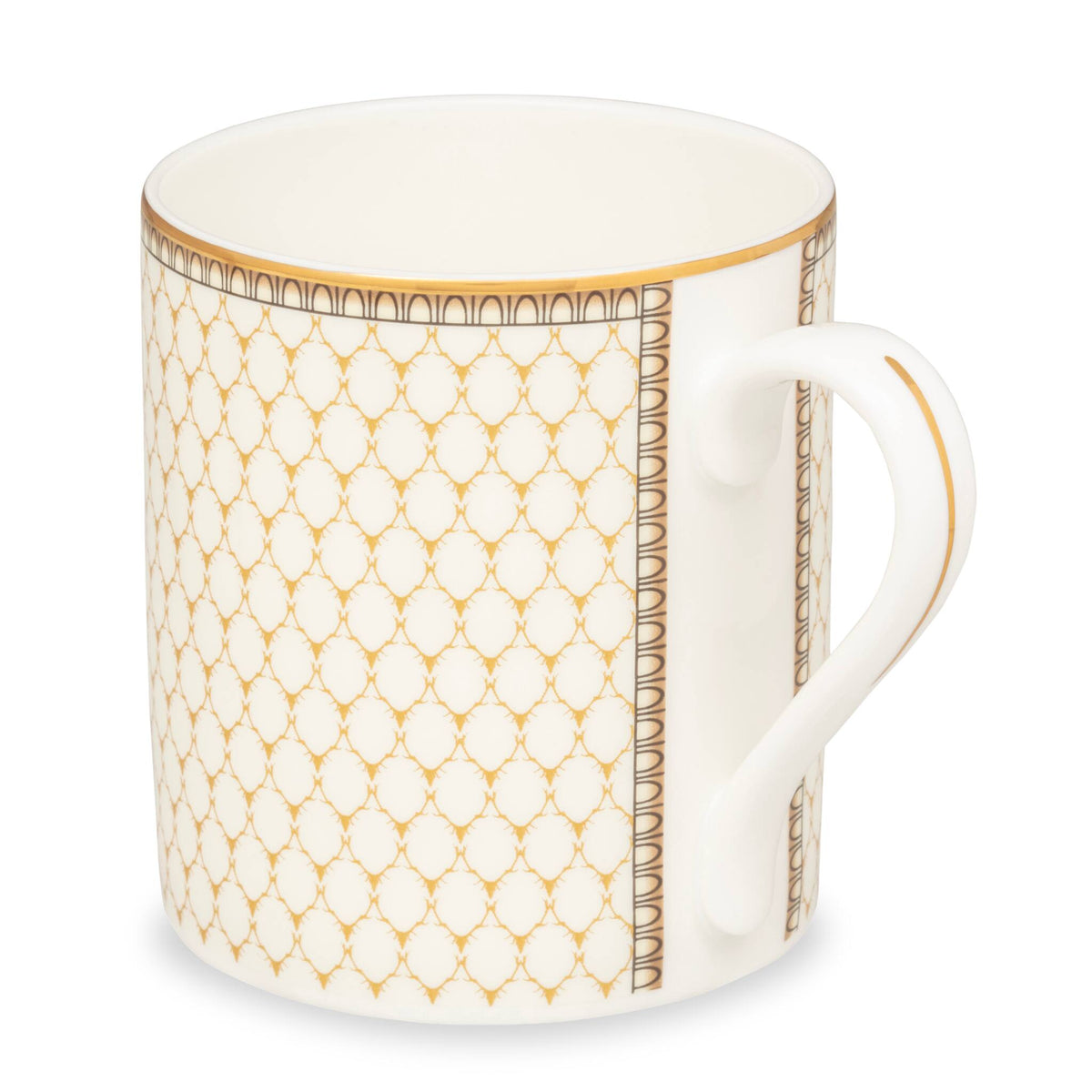 Halcyon Days Antler Trellis Ivory - Fine Bone China Mug, alternate view