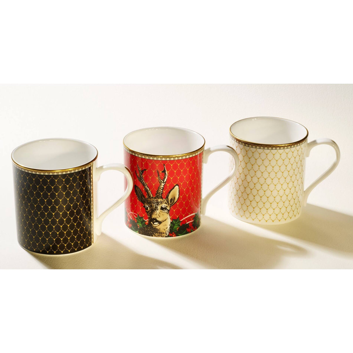 Halcyon Days Antler Trellis Ivory - Fine Bone China Mug, alternate view