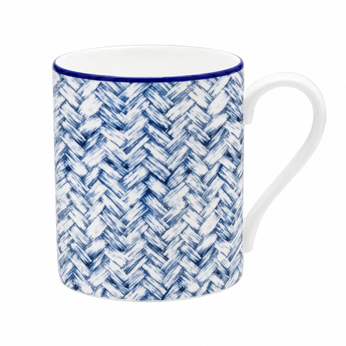 Halcyon Days Basket Weave Blue Mug