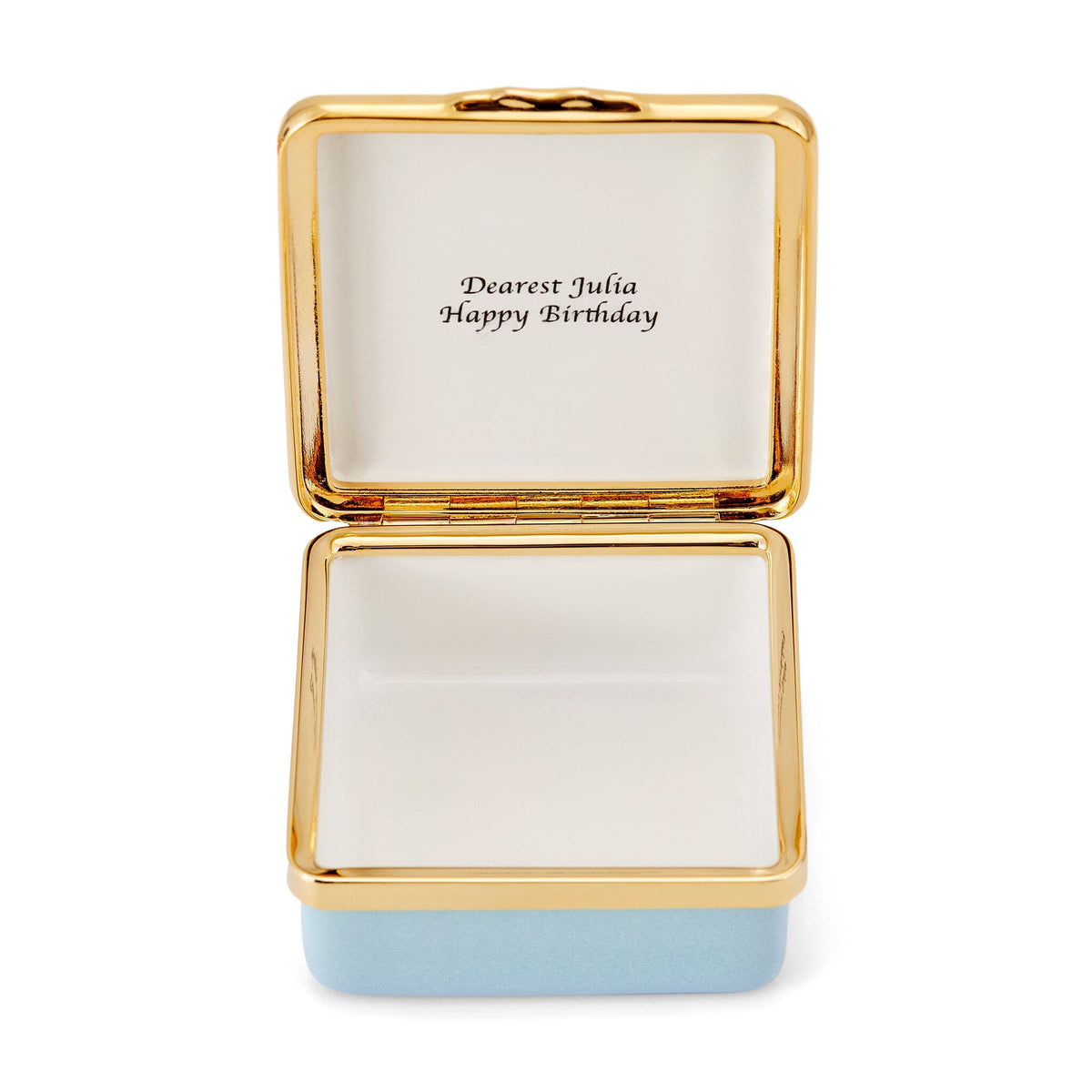 Halcyon Days Blank Canvas Enamel Box in Blue, alternate view