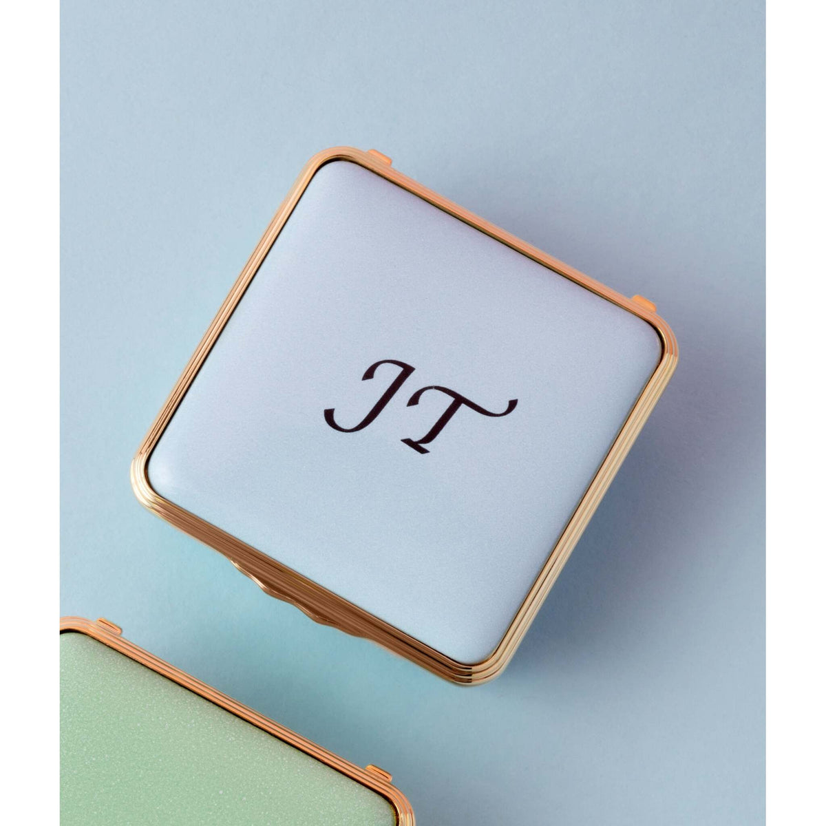 Halcyon Days Blank Canvas Enamel Box in Blue, alternate view
