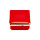Halcyon Days Blank Canvas Enamel Box in Deep Red