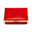 Halcyon Days Blank Canvas Large Enamel Box in Deep Red