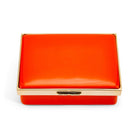 Halcyon Days Blank Canvas Large Enamel Box in Orange
