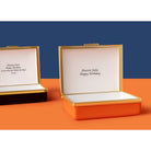 Halcyon Days Blank Canvas Large Enamel Box in Orange, alternate view