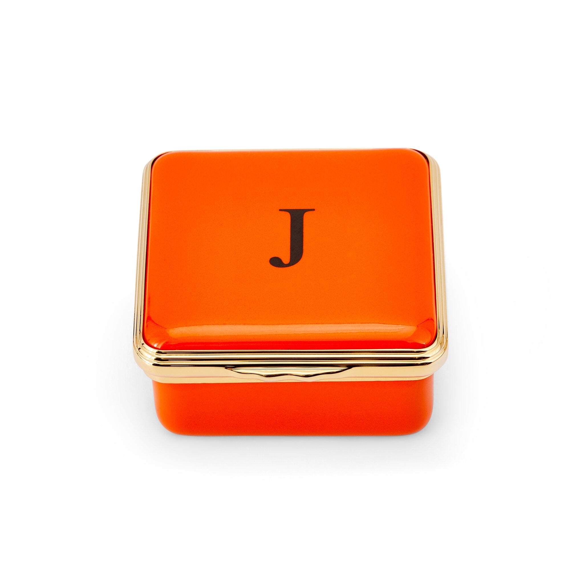 Halcyon Days Blank Canvas Orange Enamel Box