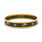 Halcyon Days Christmas Angel Gold Bangle Women's Fine Bangle Bracelet — Small