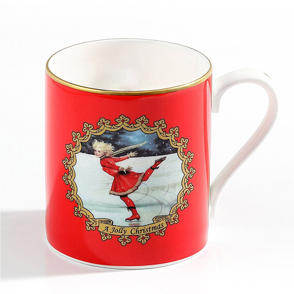 Halcyon Days Christmas Ice Skating Mug