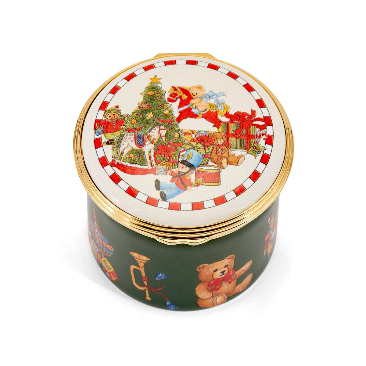 Halcyon Days Christmas Nursery Enamel Musical Box, alternate view
