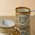 Halcyon Days Coronation Gold Fluted Tea Cup & Saucer Cup & Saucer Set, alternate view