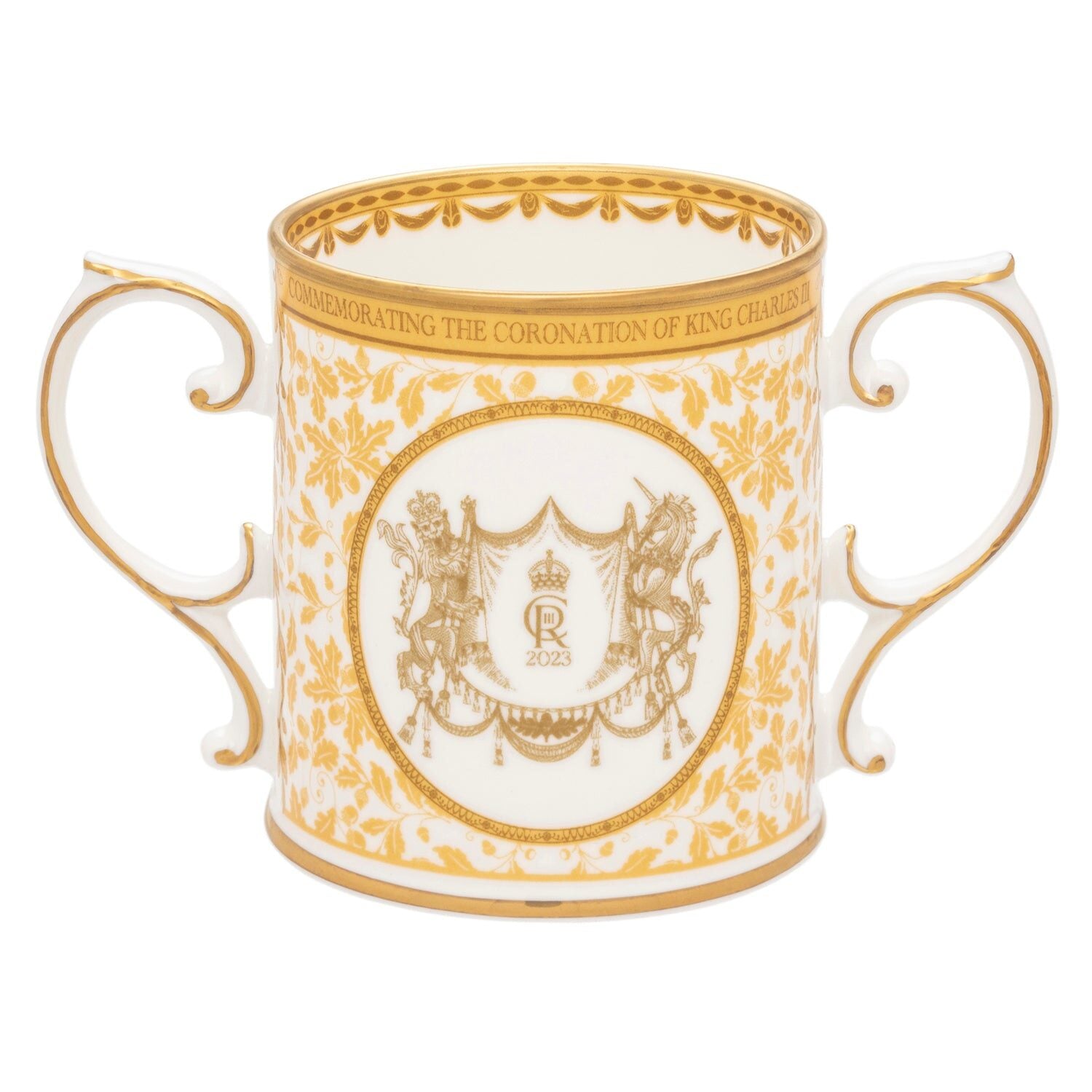 Halcyon Days Coronation Gold Loving Cup Mug
