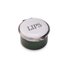 Halcyon Days D.R. Harris Round "Lips" Enamel Box in Balmoral Green