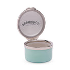 Halcyon Days D.R. Harris Round "Lips" Enamel Box in Celadon Green, alternate view