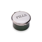 Halcyon Days D.R. Harris Round "Pills" Enamel Box in Balmoral Green