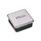 Halcyon Days D.R. Harris Square "Pills" Enamel Box in Balmoral Green