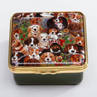 Halcyon Days Dogs Leave Pawprints on Your Heart Enamel Box