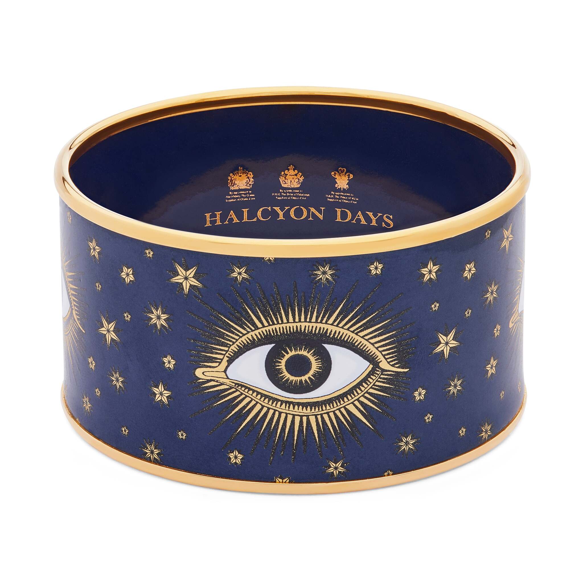 Halcyon Days Evil Eye - Enamel Cuff Bangle Women's Fine Cuff Bracelet — Small