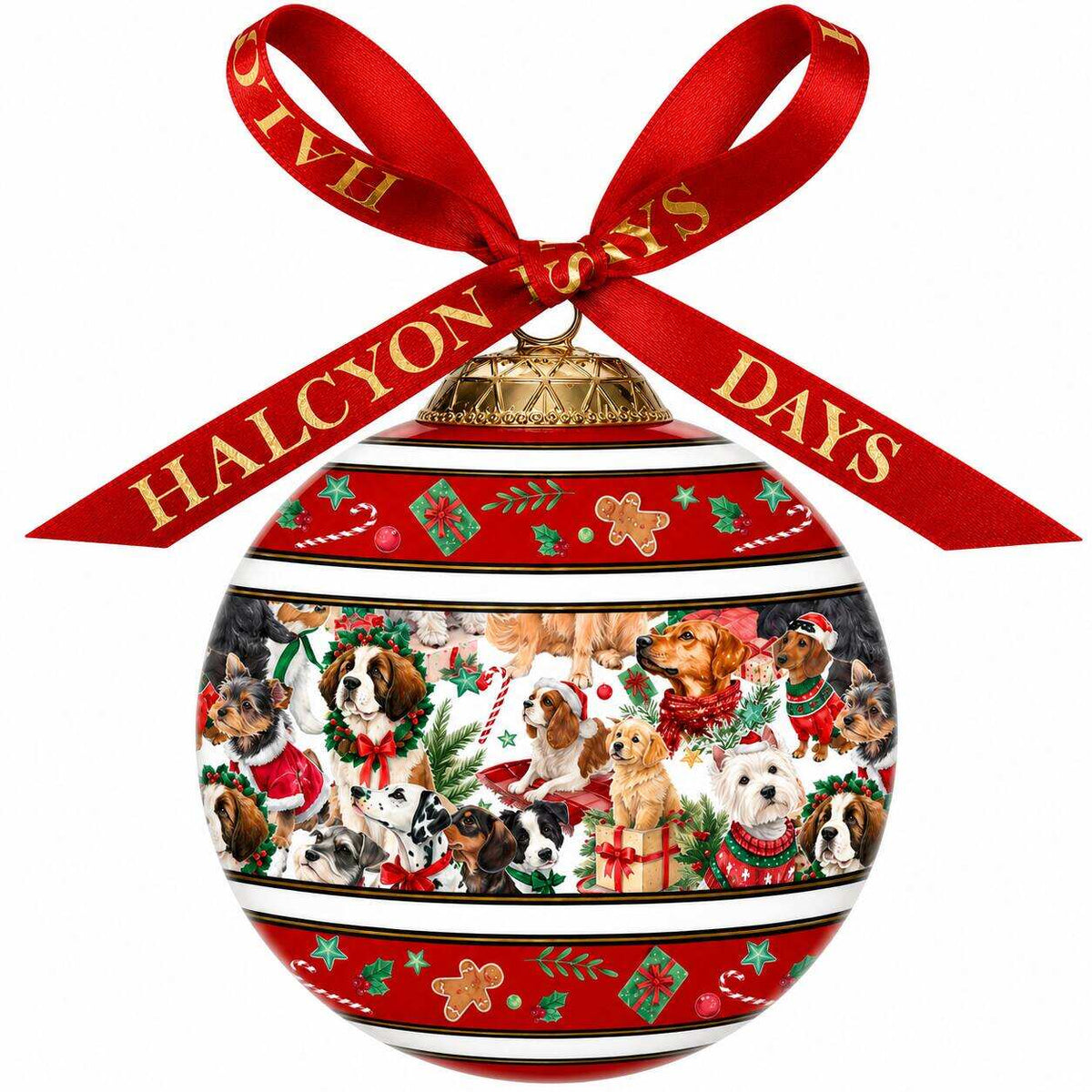Halcyon Days Festive Friends 3" Bauble