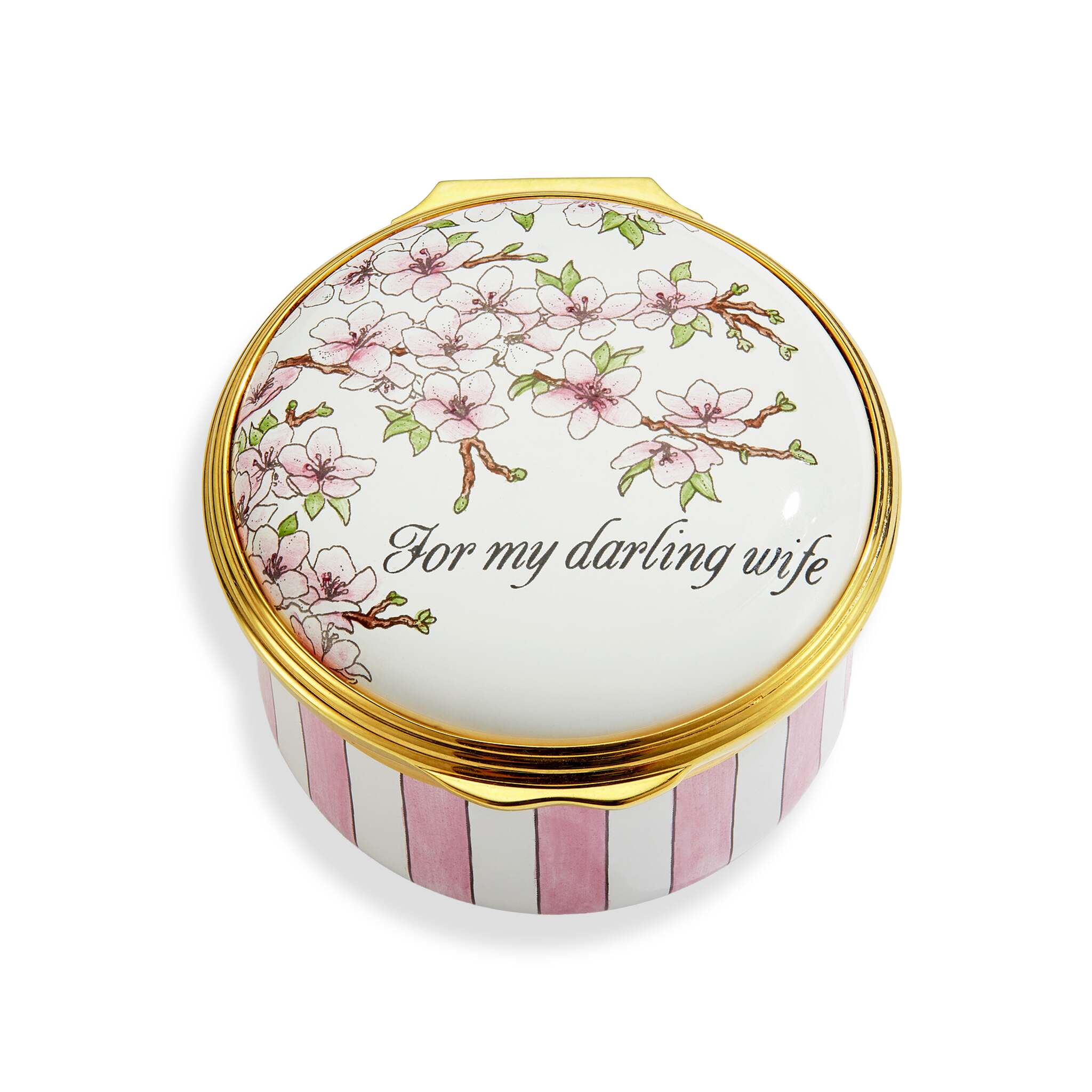 Halcyon Days "For My Darling Wife" Enamel Box