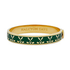 Halcyon Days Golf Club Emerald & Gold Bangle Women's Fine Bangle Bracelet