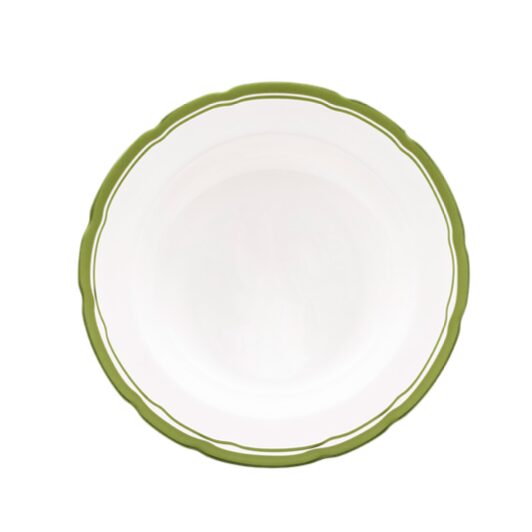 Halcyon Days Green 10" Scalloped Plate