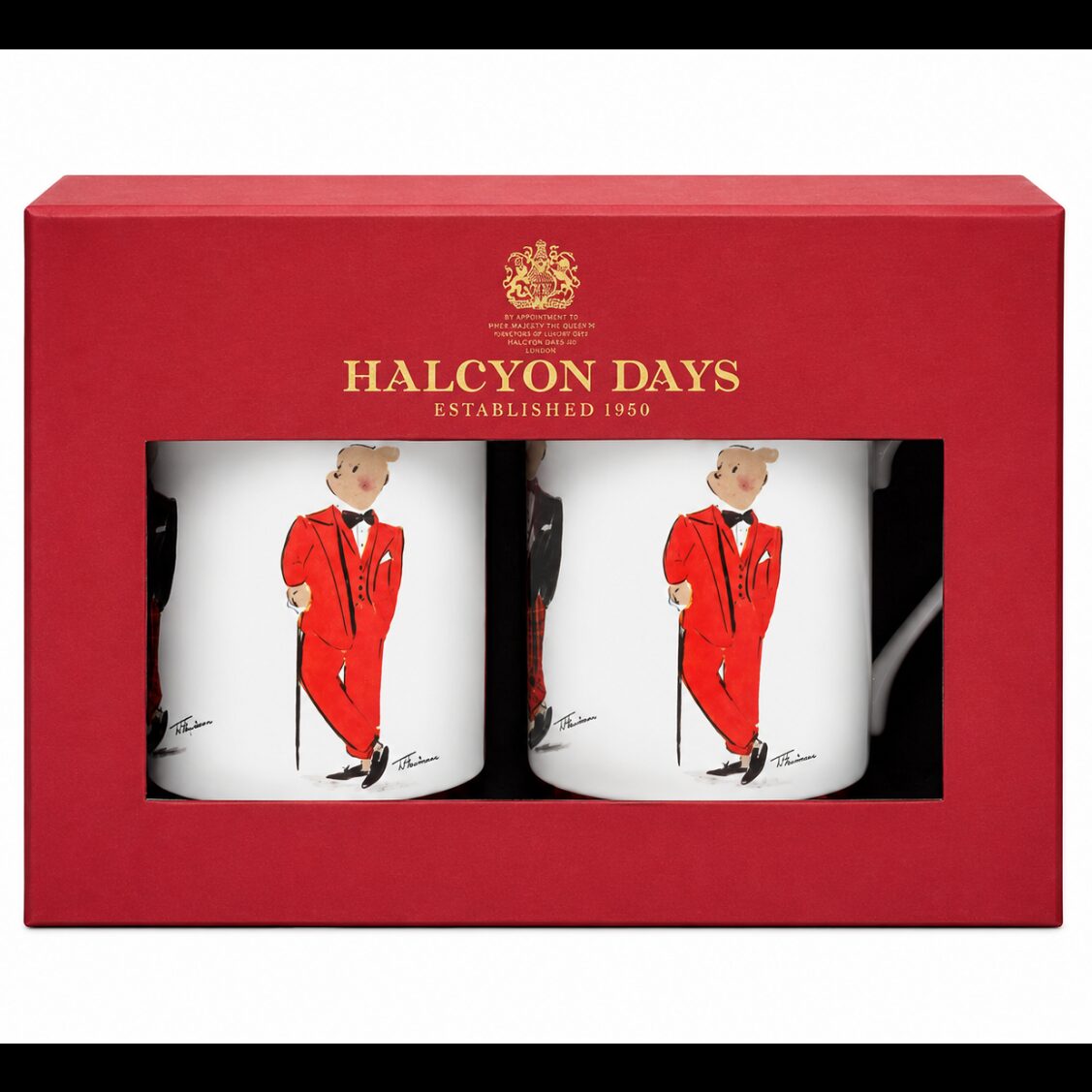 Halcyon Days "Hal the Bear" Mug Set