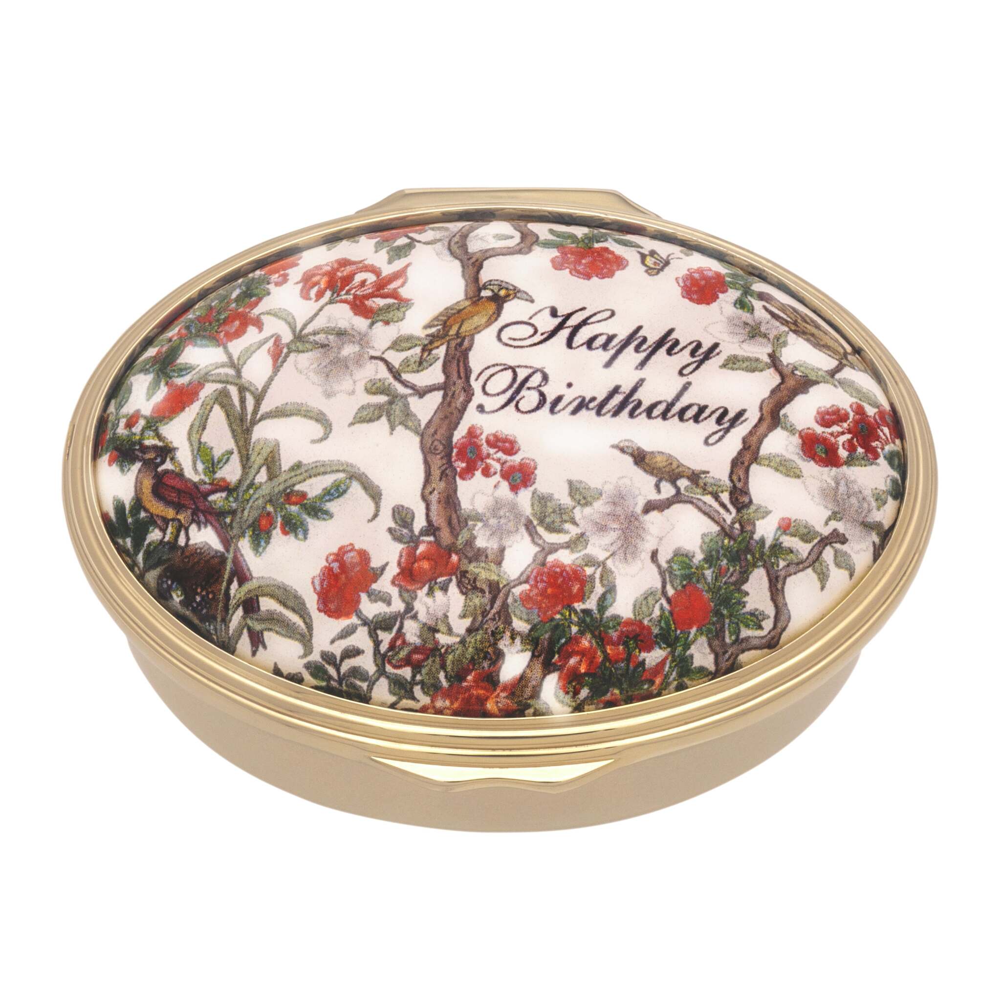Halcyon Days Happy Birthday Enamel Box - Personalised