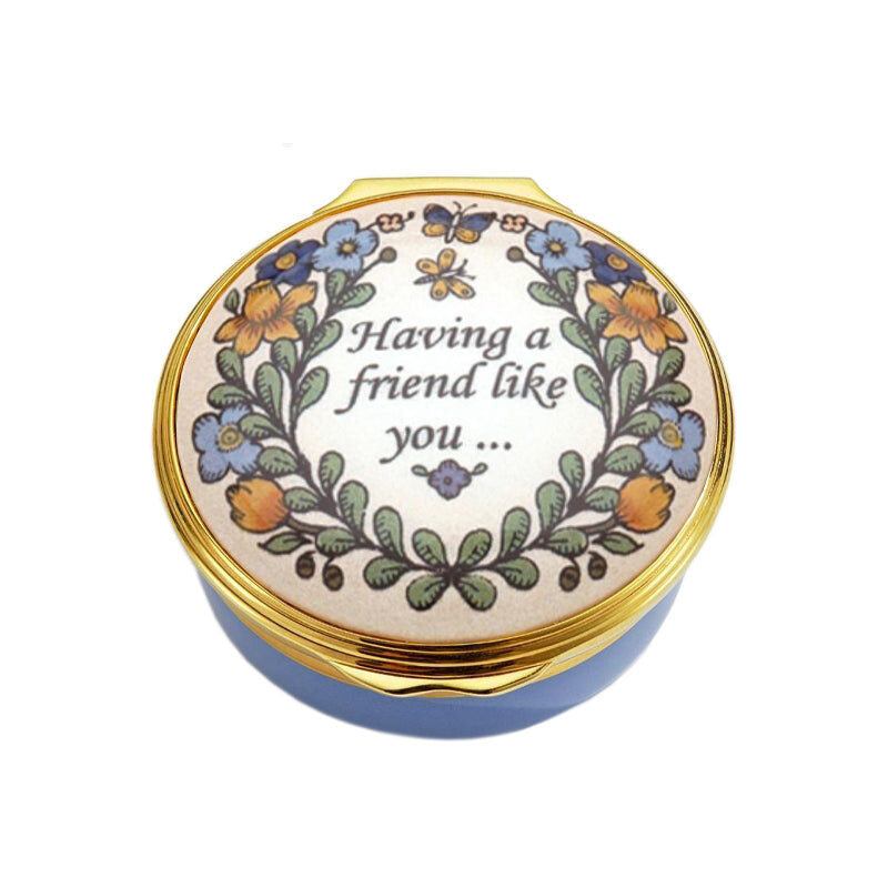 Halcyon Days "Having a Friend Like You" Enamel Box