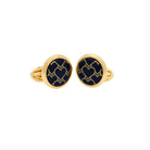 Halcyon Days Heart Trellis Cufflinks — Red