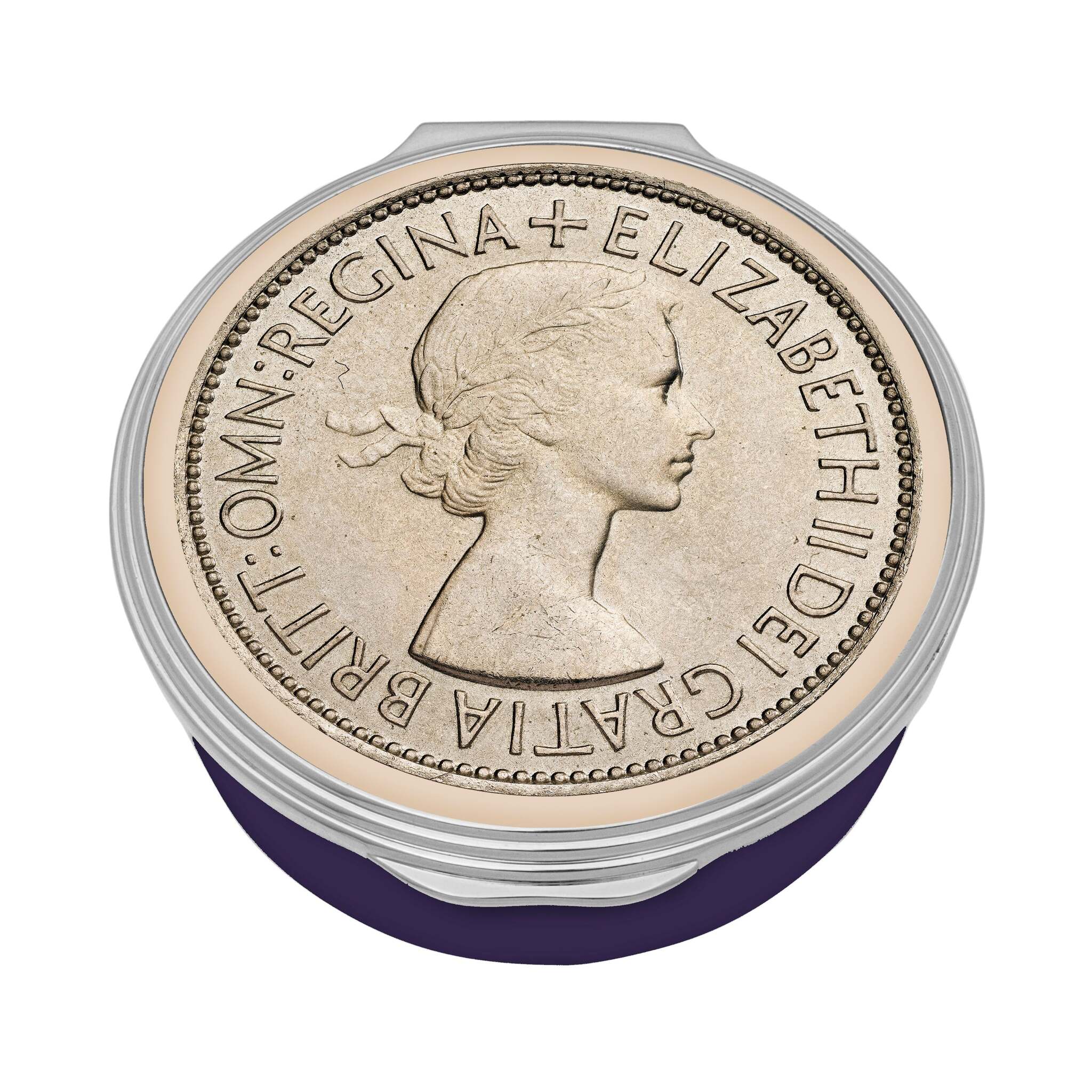 Halcyon Days Her Majesty Queen Elizabeth II - 1953 Commemorative Coin Enamel Box