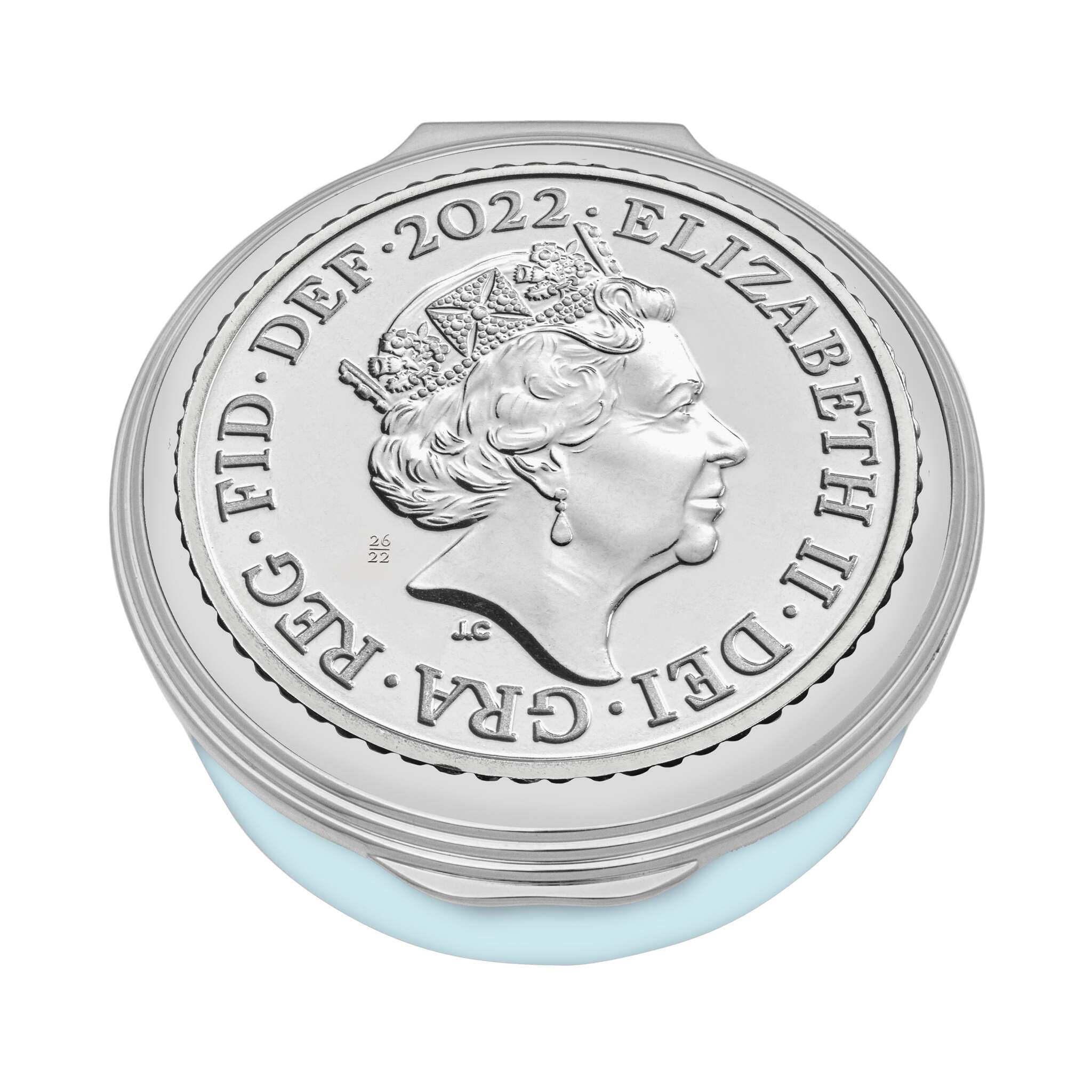 Halcyon Days Her Majesty Queen Elizabeth II - 2022 Commemorative Coin Enamel Box