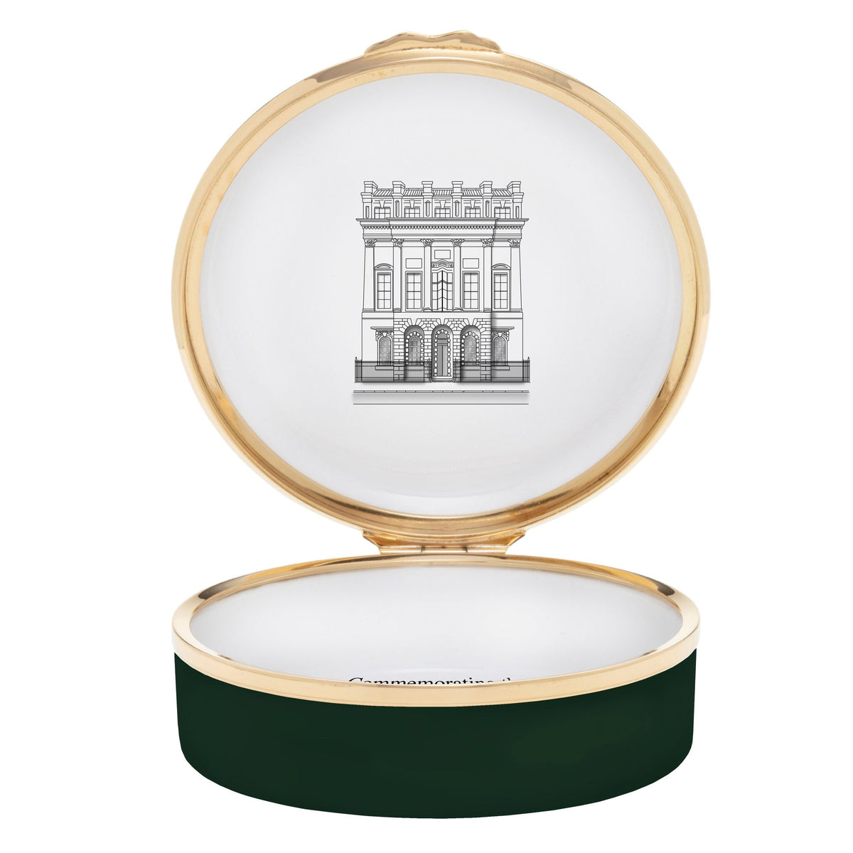 Halcyon Days Her Majesty Queen Elizabeth II - Bruton Street Enamel Box, alternate view