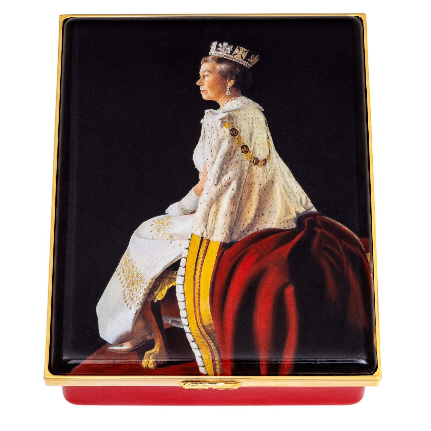 Halcyon Days Her Majesty Queen Elizabeth II By Richard Stone Enamel Box