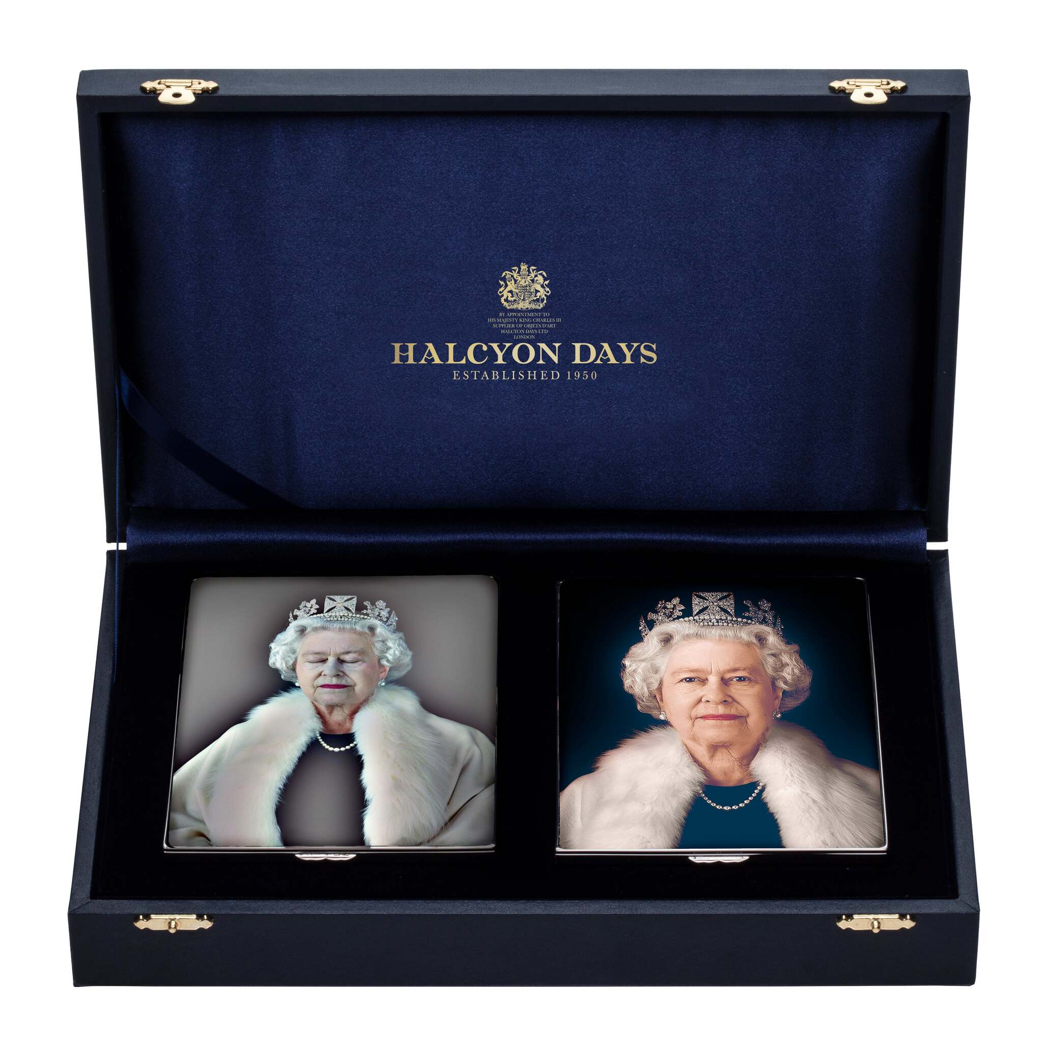 Halcyon Days Her Majesty Queen Elizabeth II - Chris Levine Set of Enamel Boxes