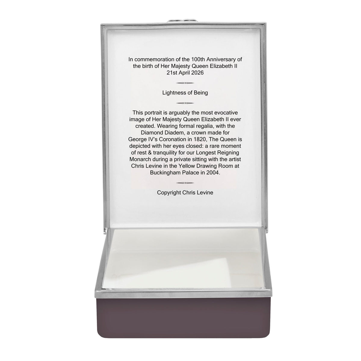 Halcyon Days Her Majesty Queen Elizabeth II - Chris Levine Set of Enamel Boxes, alternate view
