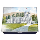 Halcyon Days HM King's Watercolour - Balmoral Castle Leather-lined Enamel Box